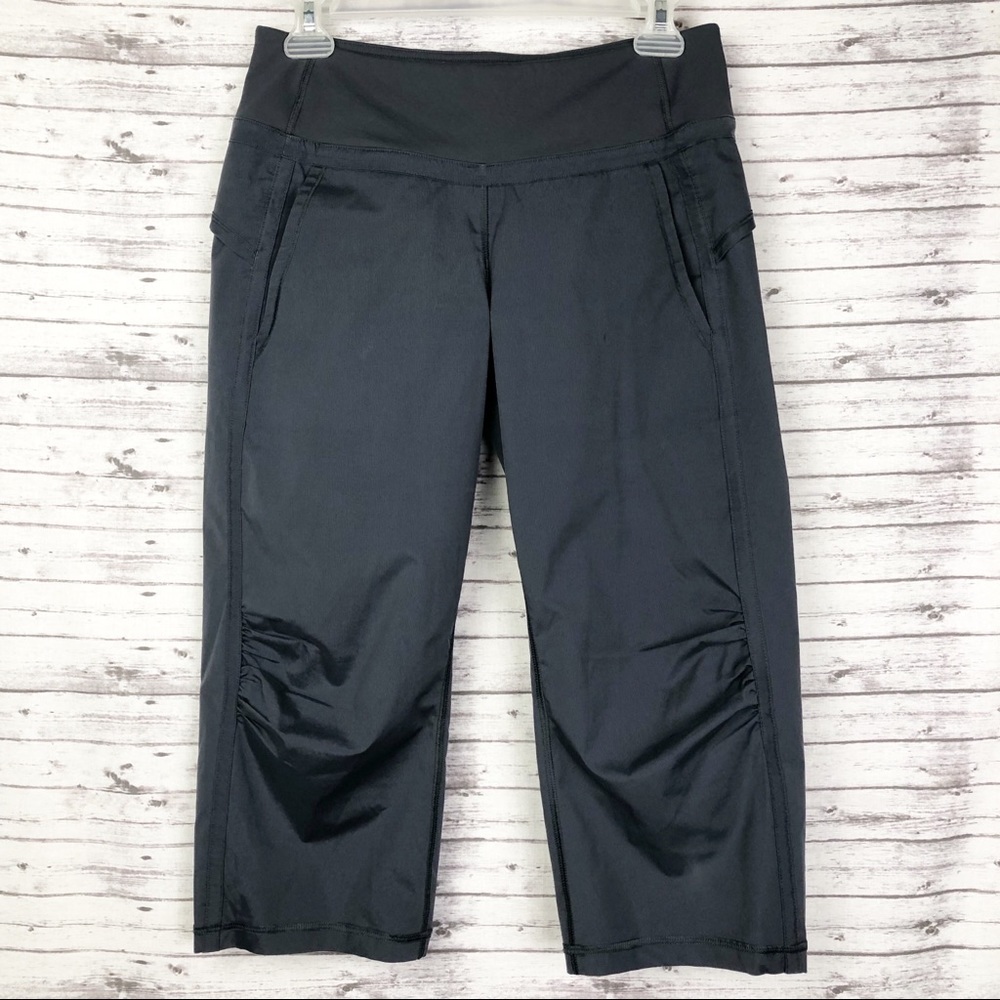 Lululemon Dance Dark Gray Loose Fit Crop Pants Capris